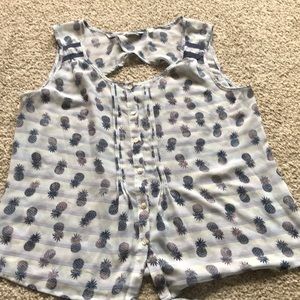 3 for $20 Sheer Pineapple  Summer Tank